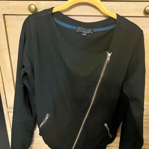 Solow Sport Black Asymmetrical Zip Jacket